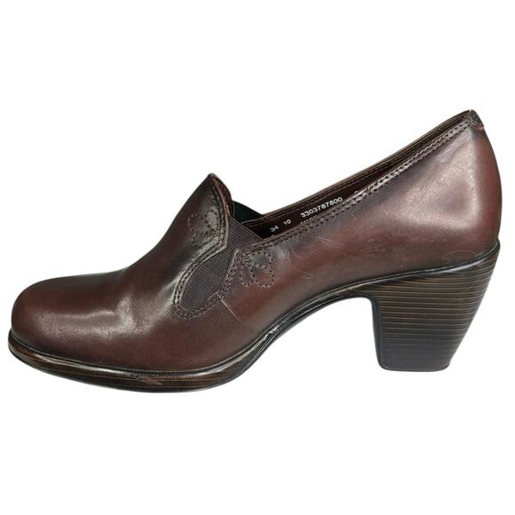 Dansko Women’s Beth Brown Leather Slip On Clog Heels Size 36 US 5.5/6 - Picture 2 of 11